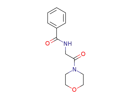 Molecular Structure of 51769-87-0 (N-benzoylaminoacetic acid morpholide)