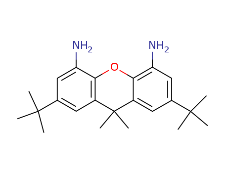 Molecular Structure of 155126-22-0 (9H-Xanthene-4,5-diamine, 2,7-bis(1,1-dimethylethyl)-9,9-dimethyl-)