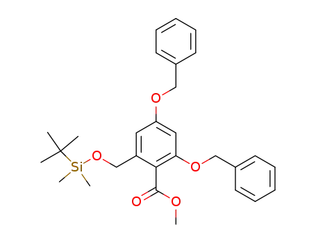 2,4-bis-benzyloxy-6-(tert-butyl-dimethyl-silanyloxymethyl)-benzoic acid methyl ester