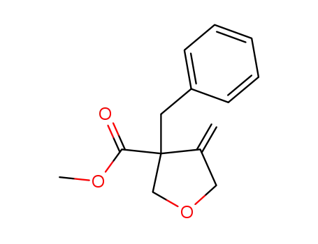 Molecular Structure of 786682-63-1 (3-Furancarboxylic acid, tetrahydro-4-methylene-3-(phenylmethyl)-,
methyl ester)