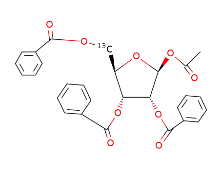 1-O-acetyl-2,3,5-tri-O-benzoyl-β-D-[5-13C]ribose