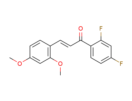Molecular Structure of 219488-04-7 (2-Propen-1-one, 1-(2,4-difluorophenyl)-3-(2,4-dimethoxyphenyl)-, (2E)-)