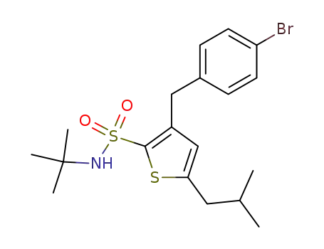 3-(4-bromophenylmethyl)-5-isobutyl-N-tert-butylthiophene-2-sulfonamide