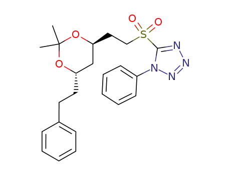 1H-Tetrazole,
5-[[2-[(4R,6S)-2,2-dimethyl-6-(2-phenylethyl)-1,3-dioxan-4-yl]ethyl]sulfon
yl]-1-phenyl-