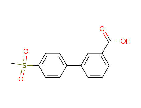 Molecular Structure of 893736-70-4 (3-(4-Methanesulfonylphenyl)benzoic acid)