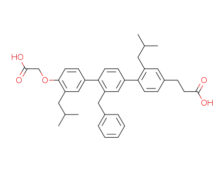 3-(3'-Benzyl-4-(carboxymethoxy)-2,3-diisobutyl-1,1':4',1-terphenyl-4-yl)propanoic acid