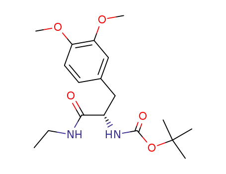 Molecular Structure of 493033-45-7 (Carbamic acid,
[(1S)-1-[(3,4-dimethoxyphenyl)methyl]-2-(ethylamino)-2-oxoethyl]-,
1,1-dimethylethyl ester)