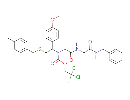 [[(benzylcarbamoylmethyl)carbamoyl]methyl][1-(4-methoxyphenyl)-2-(4-methylbenzylsulfanyl)ethyl]carbamic acid 2,2,2-trichloroethyl ester