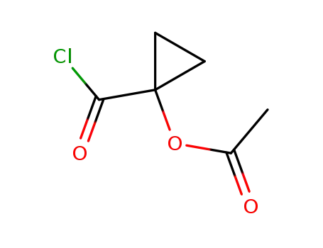 Molecular Structure of 253434-23-0 (Cyclopropanecarbonyl chloride, 1-(acetyloxy)- (9CI))