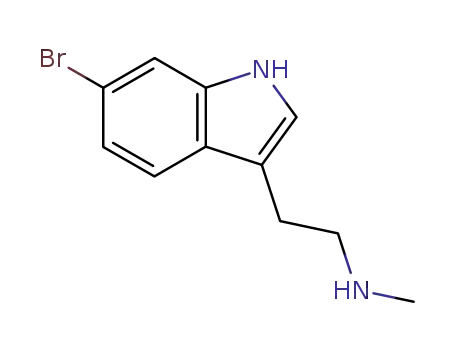Molecular Structure of 209169-05-1 (2-(6-bromo-1H-indol-3-yl)-N-methylethanamine)