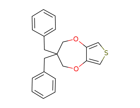 Molecular Structure of 406940-42-9 (2H-Thieno[3,4-b][1,4]dioxepin, 3,4-dihydro-3,3-bis(phenylmethyl)-)
