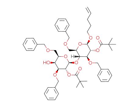 n-pentenyl 3,6-dibenzyl-2-pivaloyl-β-D-galactopyranosyl-(1->4)-3,6-dibenzyl-2-pivaloyl-β-D-glucopyranoside