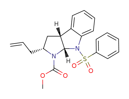 (2R,3aR,8aS)-2-allyl-8-benzenesulfonyl-3,3a,8,8a-hexahydro-2H-pyrrolo[2,3-b]indole-1-carboxylic acid methyl ester