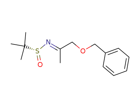 (R<sub>S</sub>)-N-(2-(1-benzyloxy)propylidene-2-methylpropane)sulfinamide