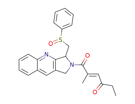 7-(2-methyl-4-oxohex-2-enoyl)-6,8-dihydro-6-(phenylsulfinylmethyl)pyrrolo[3,4-b]quinoline