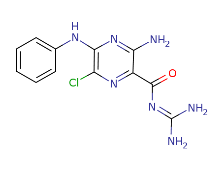 Pyrazinecarboxamide, 3-amino-N-(aminoiminomethyl)-6-chloro-5-(phenylamino)-