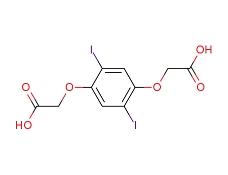 Molecular Structure of 505065-16-7 (Acetic acid, 2,2'-[(2,5-diiodo-1,4-phenylene)bis(oxy)]bis-)