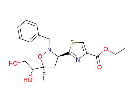 ethyl 2-{(3R,5S)-2-benzyl-5-[(2R)-1,2-dihydroxy-2-ethyl]isoxazolidin-3-yl}thiazole-4-carboxylate
