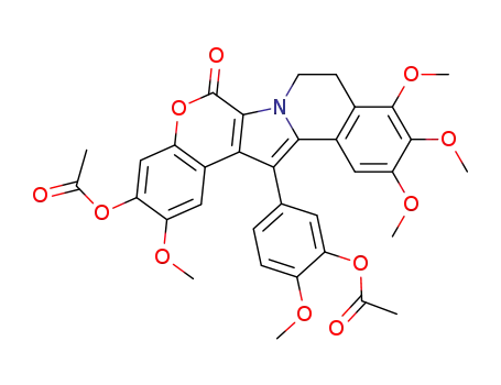 14-(3-acetoxy-4-methoxyphenyl)-3-acetoxy-2,10,11,12-tetramethoxy-8,9-dihydro-6H-chromeno[4',3':4,5]pyrrolo[2,1-a]isoquinolin-6-one