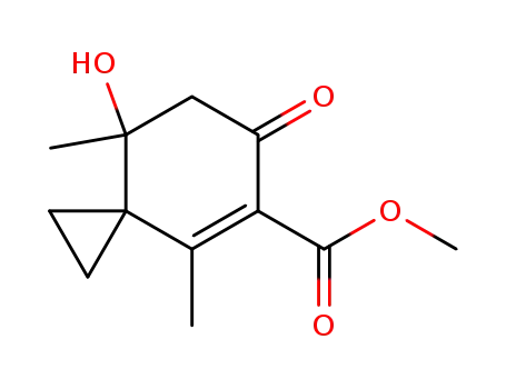 Spiro[2.5]oct-4-ene-5-carboxylic acid, 8-hydroxy-4,8-dimethyl-6-oxo-, methyl ester (9CI)