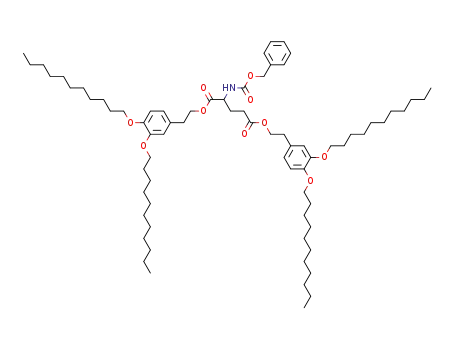 Molecular Structure of 393104-55-7 (Glutamic acid, N-[(phenylmethoxy)carbonyl]-,
bis[2-[3,4-bis(undecyloxy)phenyl]ethyl] ester)