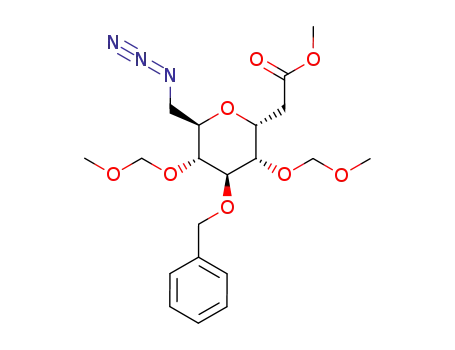 methyl (6'-azido-3'-O-benzyl-6'-deoxy-2',4'-di-O-methoxymethyl-α-D-glucopyranosyl)ethanoate