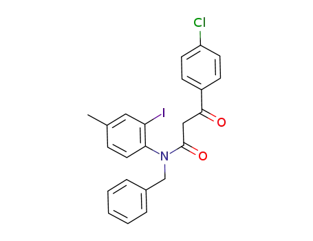 N-benzyl-3-(4-chlorophenyl)-N-(2-iodo-4-methylphenyl)-3-oxopropanamide