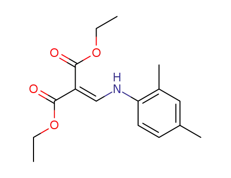 Molecular Structure of 104007-06-9 (DIETHYL 2-[(2,4-DIMETHYLANILINO)METHYLENE]MALONATE)