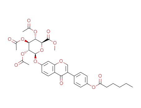 4-옥소-3-[4-[(1-옥소헥실)옥시]페닐]-4H-1-벤조피란-7-일-D-글루코피라노시두론산 메틸 에스테르, 2,3,4-트리아세테이트