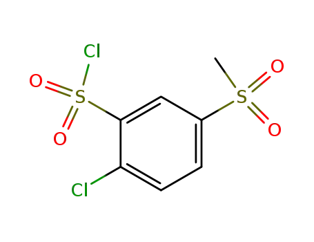 Molecular Structure of 90084-62-1 (2-CHLORO-5-(METHYLSULFONYL)BENZENESULFONYL CHLORIDE)