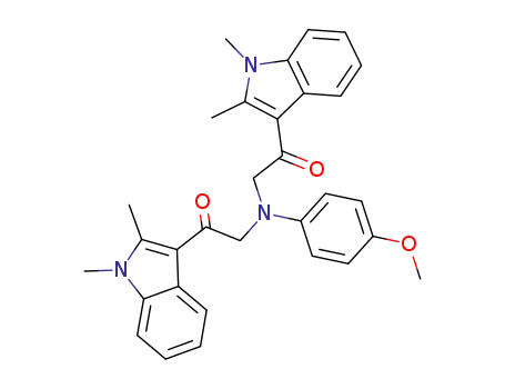 1-(1,2-dimethyl-1<i>H</i>-indol-3-yl)-2-[[2-(1,2-dimethyl-1<i>H</i>-indol-3-yl)-2-oxo-ethyl]-(4-methoxy-phenyl)-amino]-ethanone
