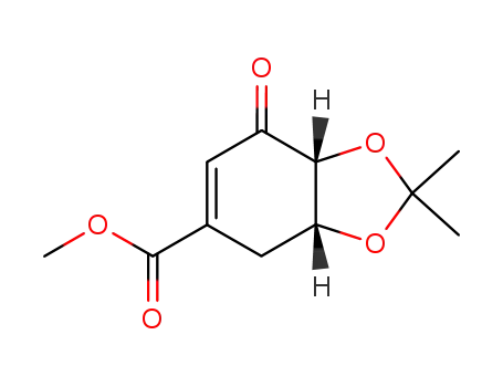 Molecular Structure of 97205-16-8 (methyl 4,5-O-isopropylidene-3-dehydro-4-epi-shikimate)