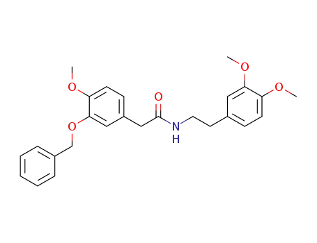 Molecular Structure of 18028-10-9 (2-(3-(benzyloxy)-4-methoxyphenyl)-N-(2-(3,4-dimethoxyphenyl)ethyl)acetamide)
