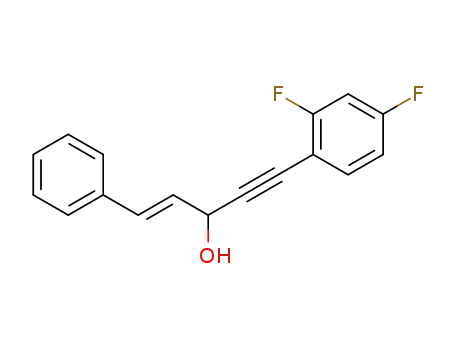 Molecular Structure of 905946-12-5 ((E)-1-(2,4-difluorophenyl)-3-hydroxy-5-phenyl-4-penten-1-yne)