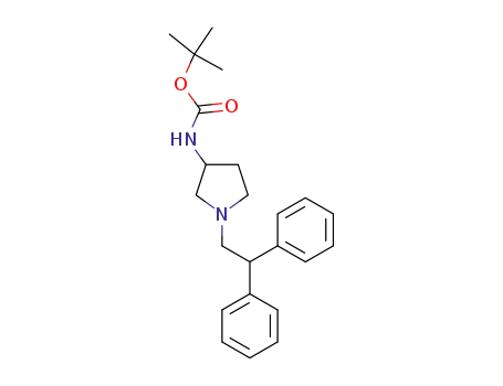 Molecular Structure of 828928-31-0 (Carbamic acid, [1-(2,2-diphenylethyl)-3-pyrrolidinyl]-, 1,1-dimethylethyl
ester)