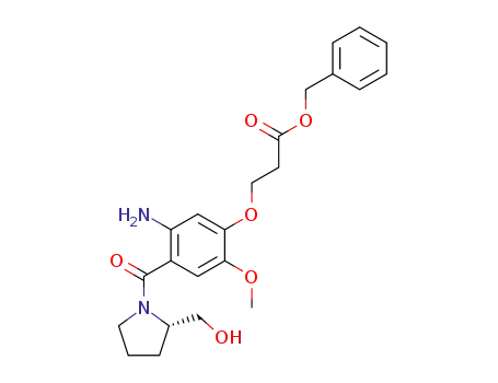 3-[5-amino-4-((2S)-2-hydroxymethylpyrrolidine-1-carbonyl)-2-methoxyphenoxy]propionic acid benzyl ester