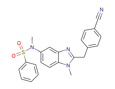 N-[2-(4-cyano-benzyl)-1-methyl-1H-benzoimidazol-5-yl]-N-methyl-benzenesulfonamide