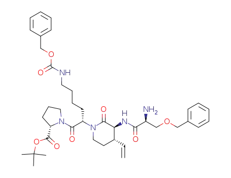 (2S,2'S,3''S,4''S,2'''S)-1-{2'-[3''-(2'''-amino-3'''-benzyloxypropionylamino)-2''-oxo-4''-vinyl-piperidin-1''-yl]-6'-benzyloxycarbonylamino-hexanoyl}-pyrrolidine-2-carboxylic acid tert-butyl ester