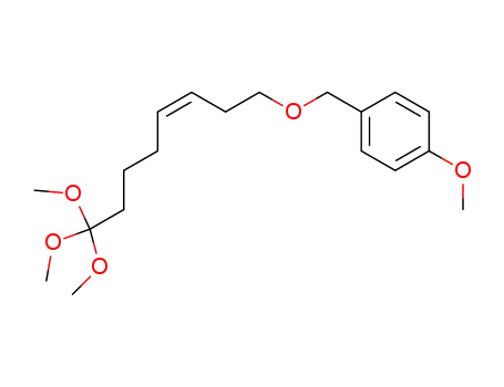 Molecular Structure of 845276-45-1 (Benzene, 1-methoxy-4-[[[(3Z)-8,8,8-trimethoxy-3-octenyl]oxy]methyl]-)