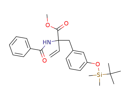 (+/-)-methyl N-benzoyl-α-vinyl-(3'-O-tert-butyldimethylsilyl)-m-tyrosinate