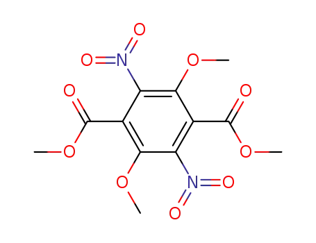 Molecular Structure of 143430-22-2 (1,4-Benzenedicarboxylic acid, 2,5-dimethoxy-3,6-dinitro-, dimethyl
ester)