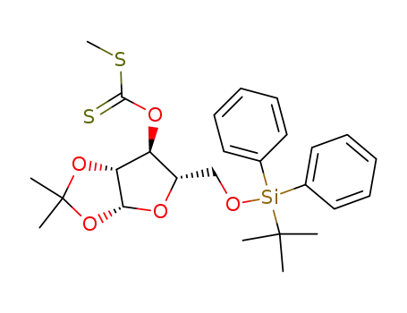 dithiocarbonic acid <i>O</i>-[5-(<i>tert</i>-butyl-diphenyl-silanyloxymethyl)-2,2-dimethyl-tetrahydro-furo[2,3-<i>d</i>][1,3]dioxol-6-yl] ester <i>S</i>-methyl ester