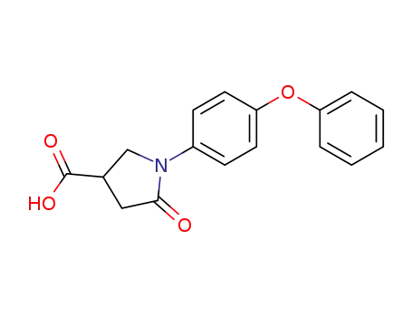 Molecular Structure of 260555-43-9 (5-OXO-1-(4-PHENOXY-PHENYL)-PYRROLIDINE-3-CARBOXYLIC ACID)