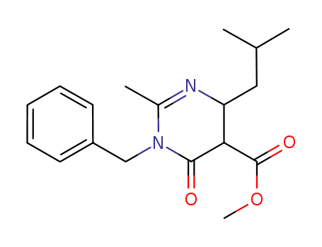 5-Pyrimidinecarboxylic acid,
1,4,5,6-tetrahydro-2-methyl-4-(2-methylpropyl)-6-oxo-1-(phenylmethyl)-,
methyl ester