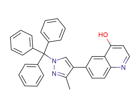 6-(3-methyl-1-trityl-1H-4-pyrazolyl)-4-quinolinol
