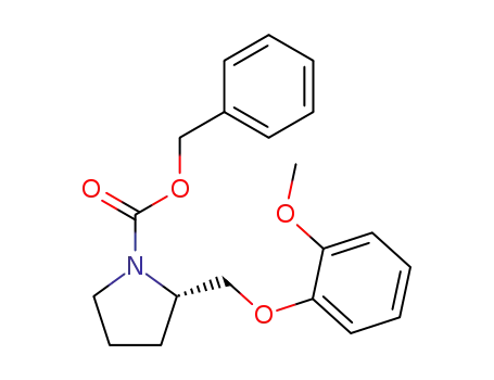Molecular Structure of 199473-04-6 ((S)-N-Cbz-2-(2-methoxyphenoxymethyl)pyrrolidine)