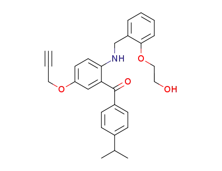 Methanone,
[2-[[[2-(2-hydroxyethoxy)phenyl]methyl]amino]-5-(2-propynyloxy)phenyl][
4-(1-methylethyl)phenyl]-
