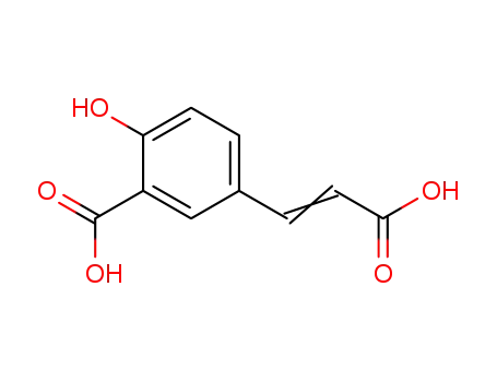 Molecular Structure of 14663-61-7 (5-[(E)-2-carboxyethenyl]-2-hydroxybenzoic acid)