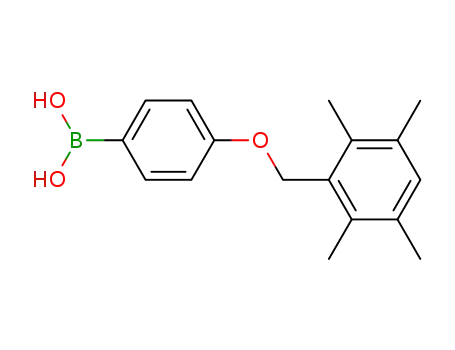 Molecular Structure of 576169-57-8 (Boronic acid, [4-[(2,3,5,6-tetramethylphenyl)methoxy]phenyl]-)