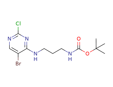 (3-((5-bromo-2-chloropyrimidin-4-yl)amino)propyl)carbamic acid tert-butyl ester